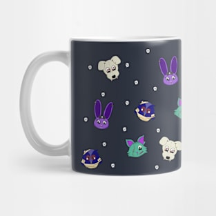 KreepyQute Undead Animals Kawaii Confetti Scatter Pattern Mug